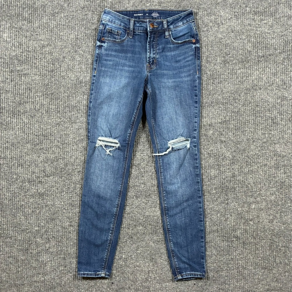 Old Navy Rockstar Super Skinny High Rise Jeans Womens 00 Secret‎ Slim Pockets